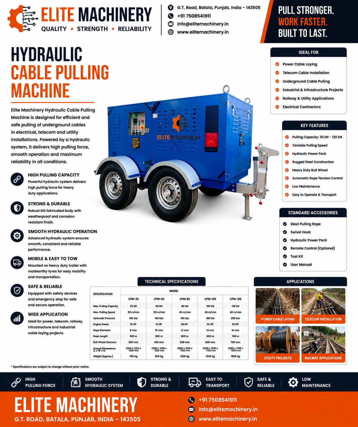 Hydraulic Cable Pulling Machine - Image 2